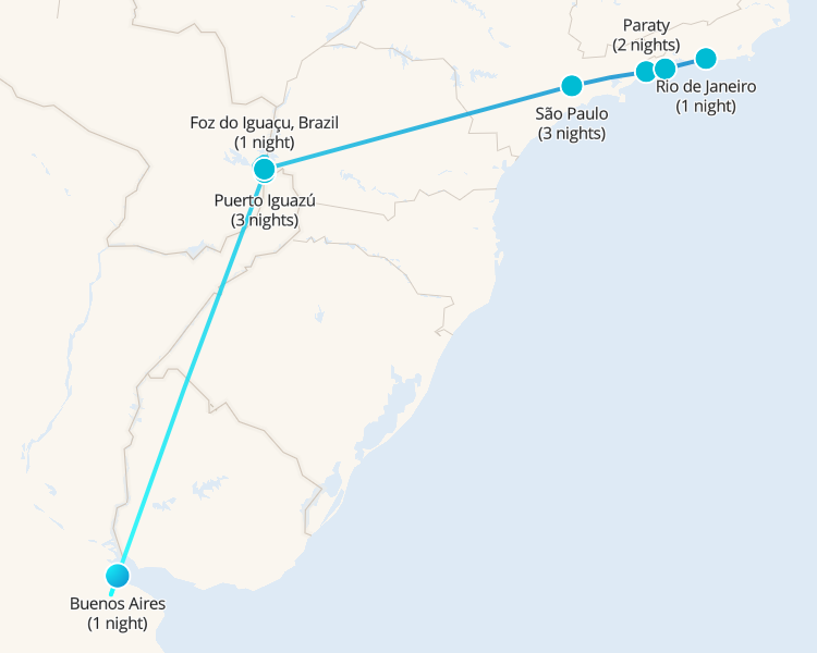 Buenos Aires to Rio de Janeiro (via Iguazu) Travel Pass - 1
