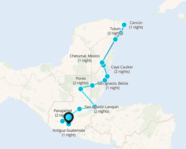 Pase de viaje de Antigua a Cancún - 1