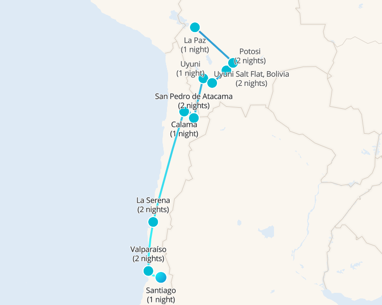 Santiago to La Paz Travel Pass - 1