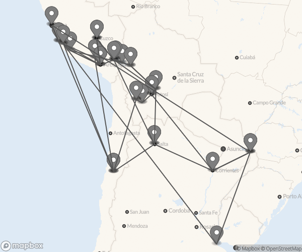 Pase de viaje de Lima a Buenos Aires (vía Salta) 36 días - 1