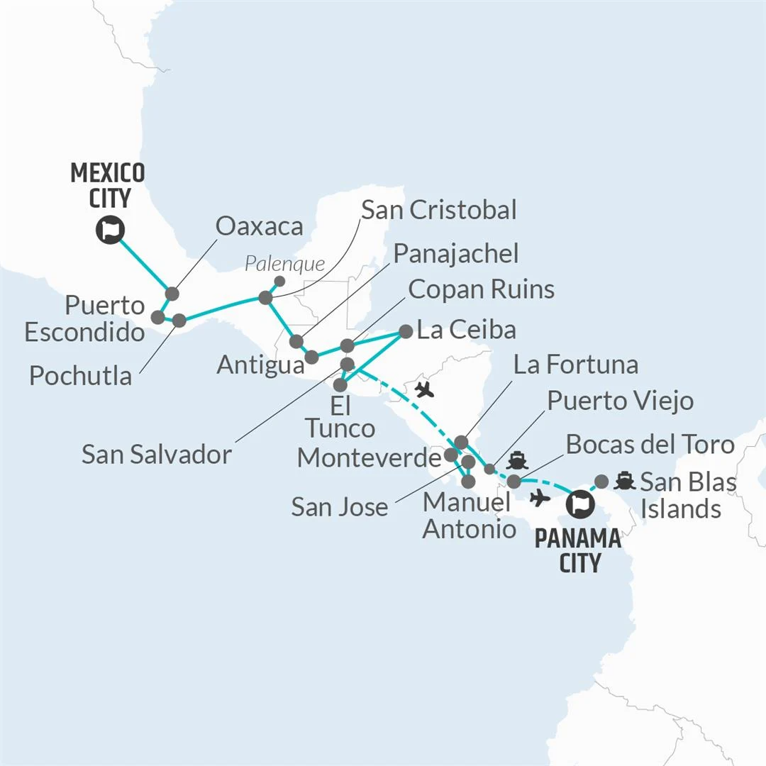 Mexico City to Panama City Travel Pass - 1