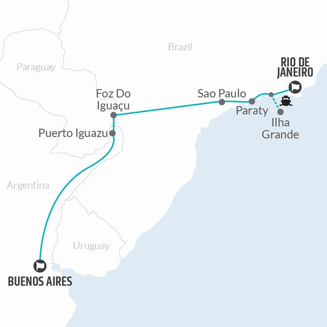 Pase de viaje de Río de Janeiro a Buenos Aires (vía Iguazú) - 1
