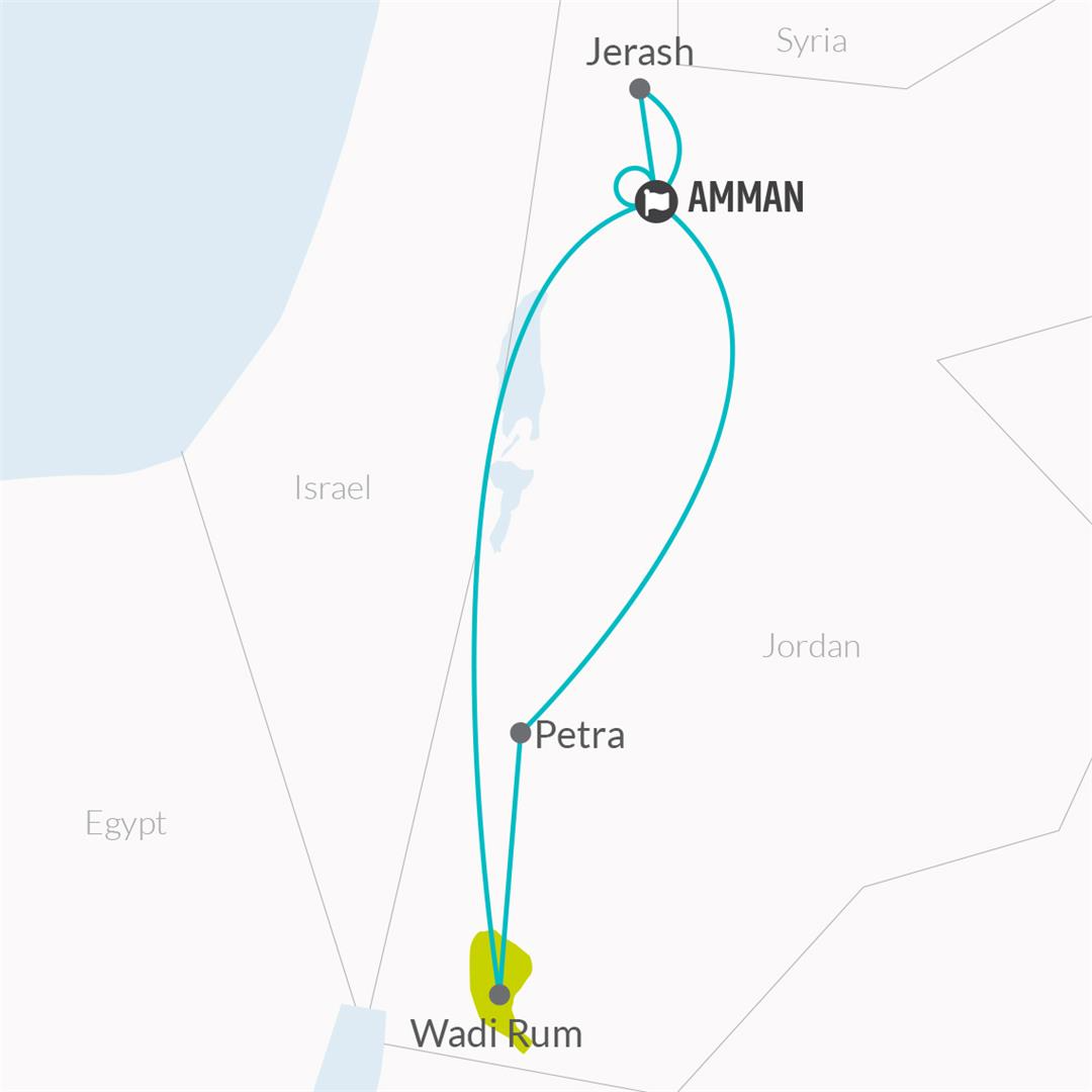 tourhub | Bamba Travel | Jordan Experience 4D/3N | Tour Map