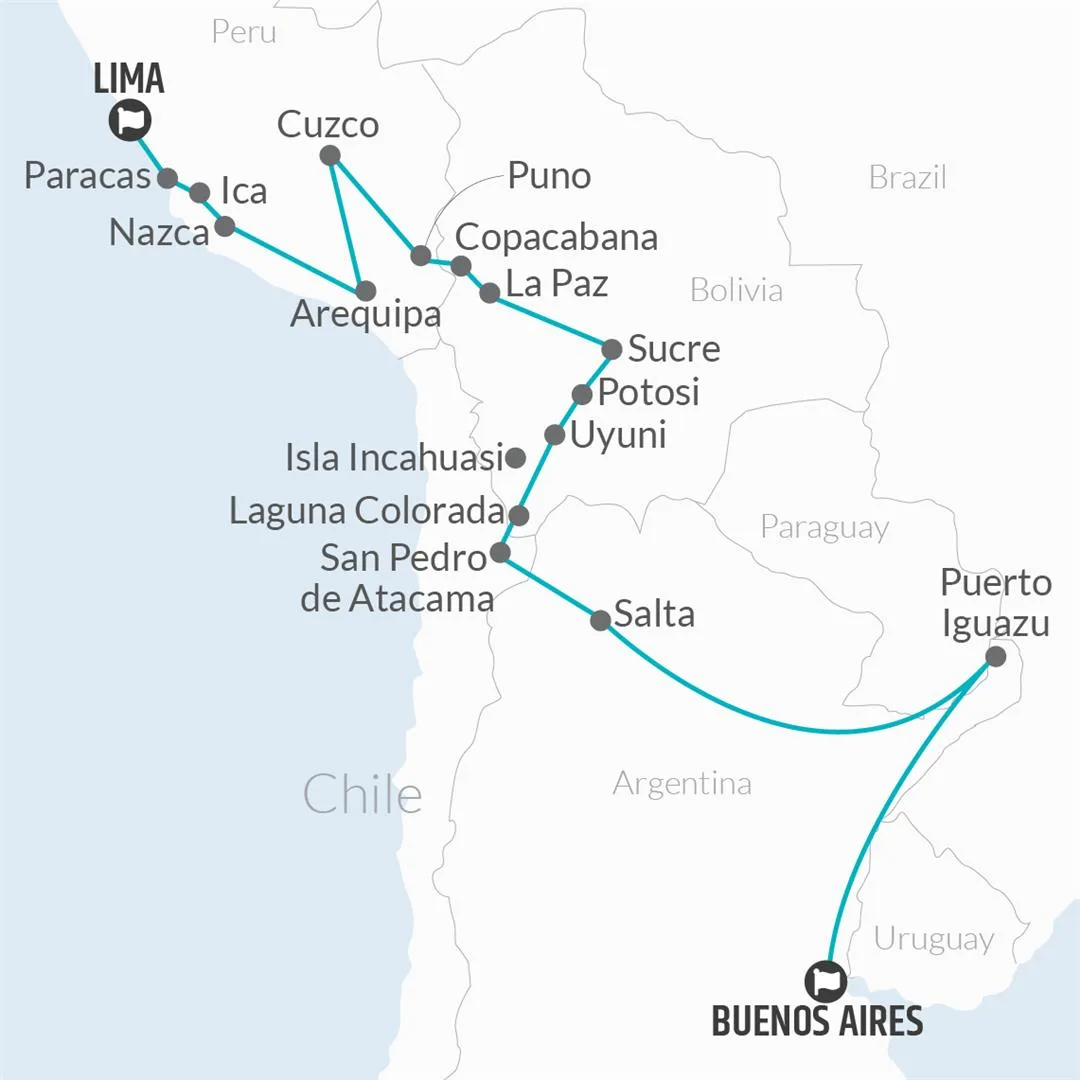 Buenos Aires to Lima (via Salta) Travel Pass - 1
