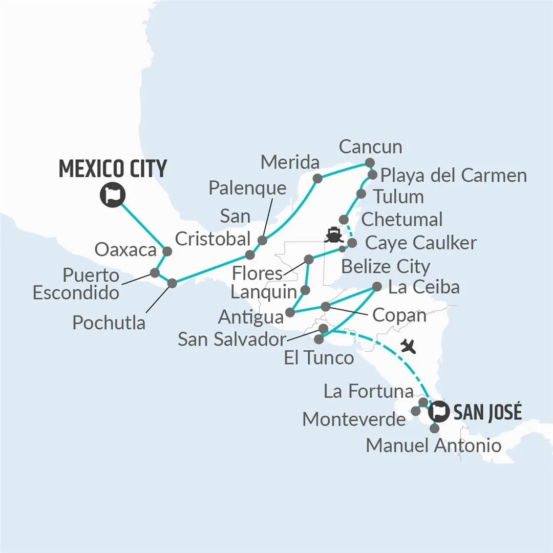 Mexico City to San Jose Travel Pass - 1
