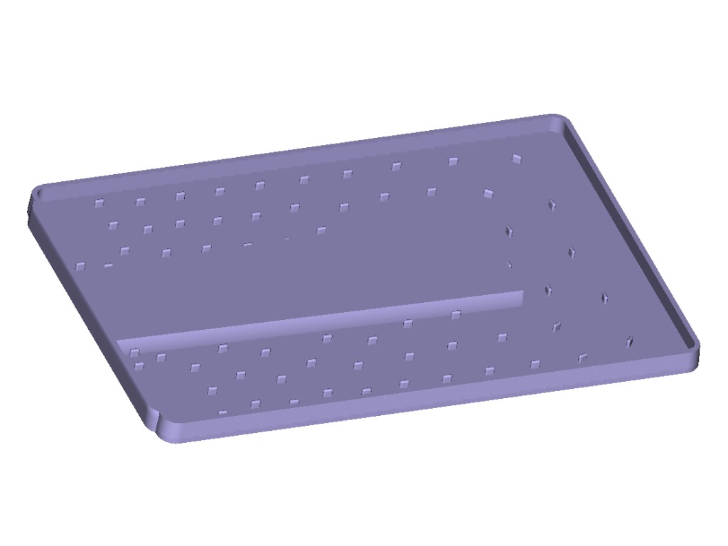Cold plate with central flow channel and surface features