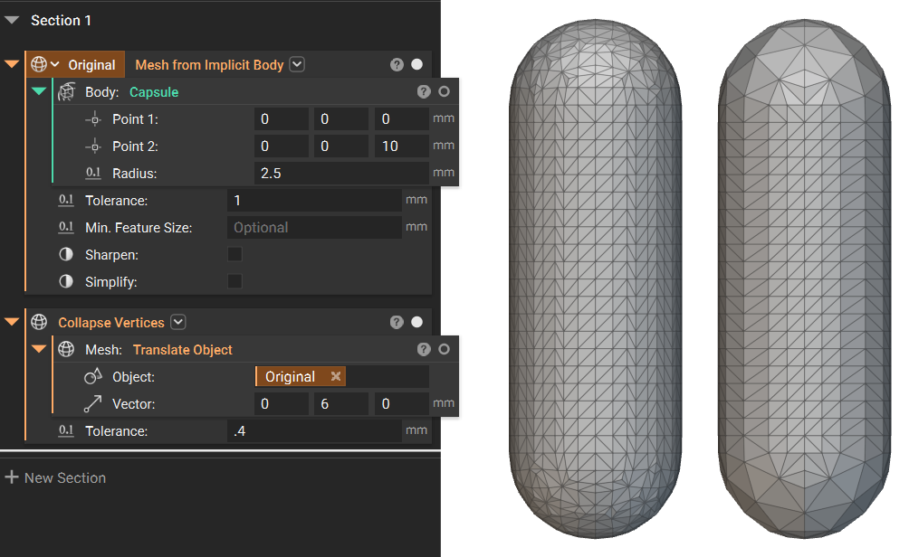 Collapse Mesh Vertices