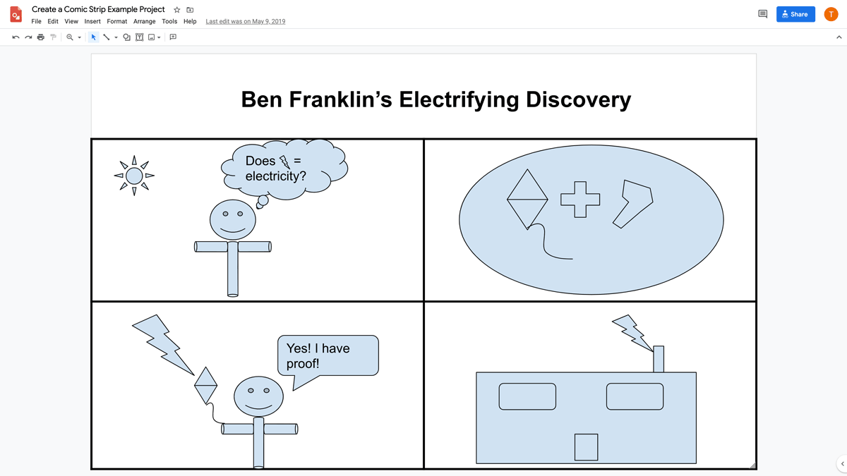 Create A Comic Strip In Google Drawings Applied Digital Skills