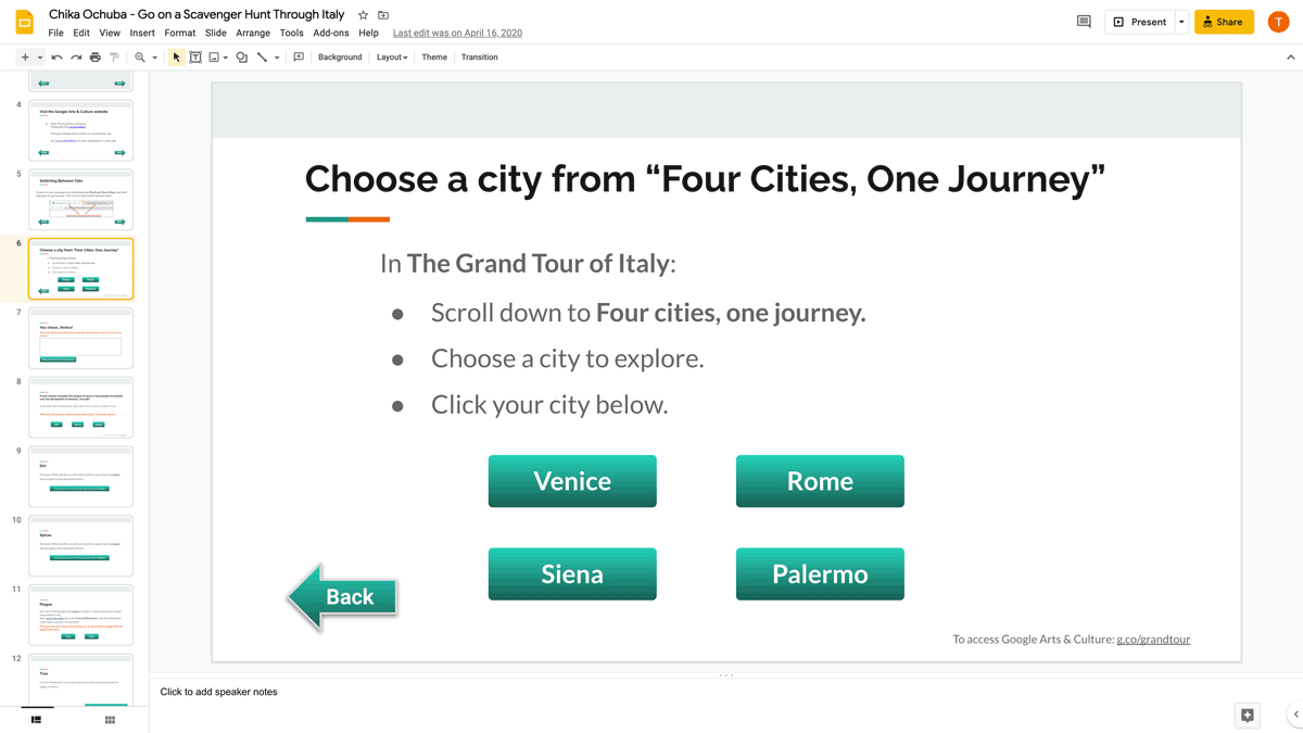 Go on a Scavenger Hunt Through Italy- Applied Digital Skills