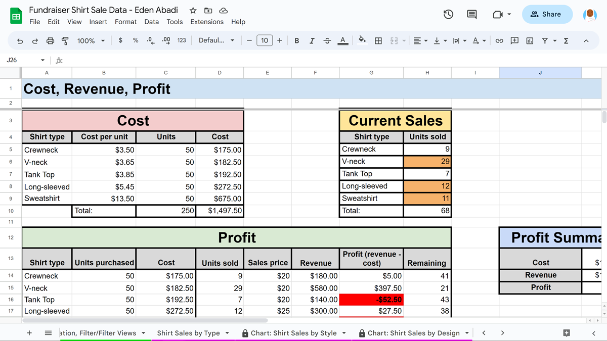 google sheets assignment #3