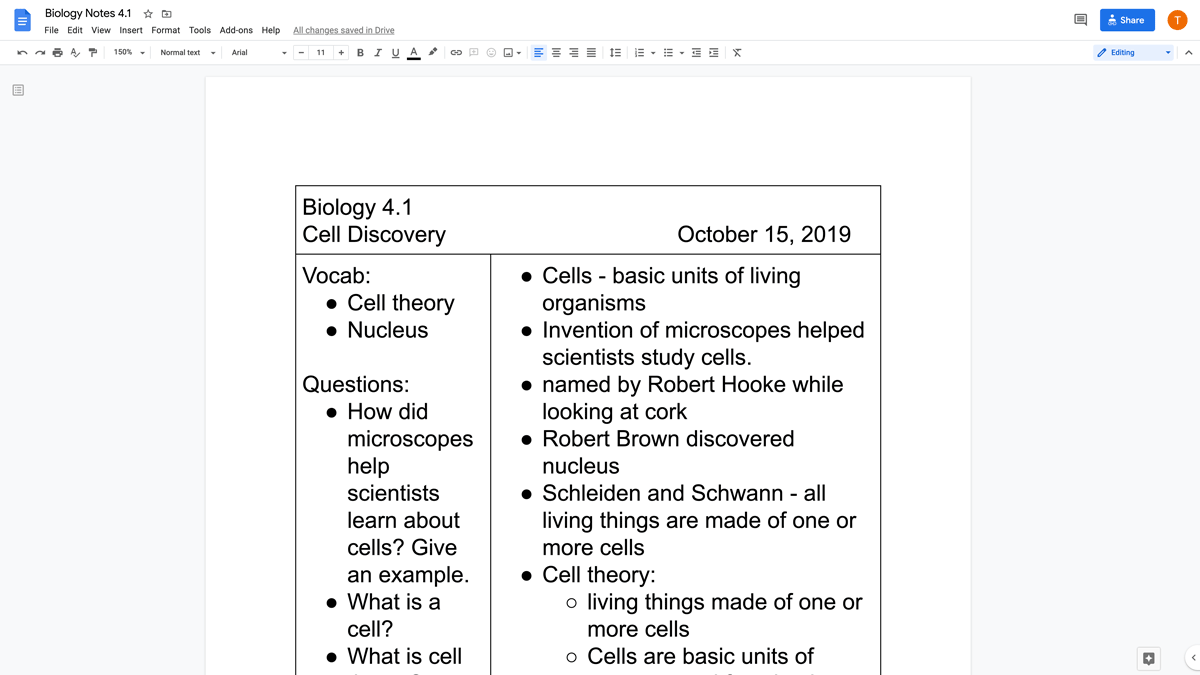 chart note format