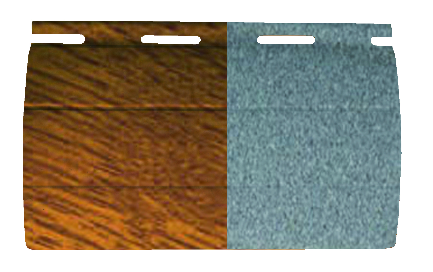 Lame alu thermique 50 mm ext. chêne doré int. gris