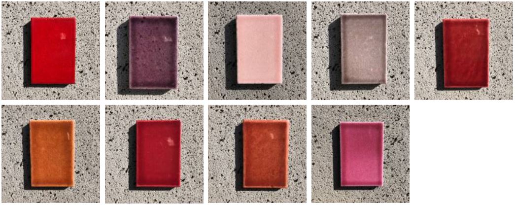 Nuancier rose te rouge