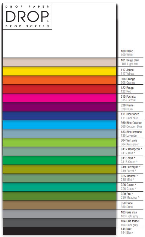 DROP PAPER coloris
