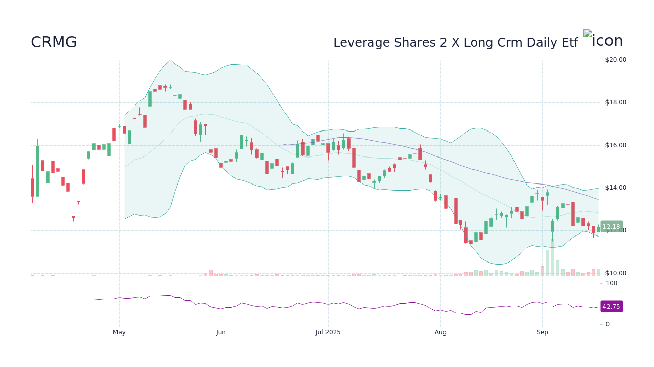 Leverage Shares 2 X Long Crm Daily Etf (CRMG) Stock Price History ...
