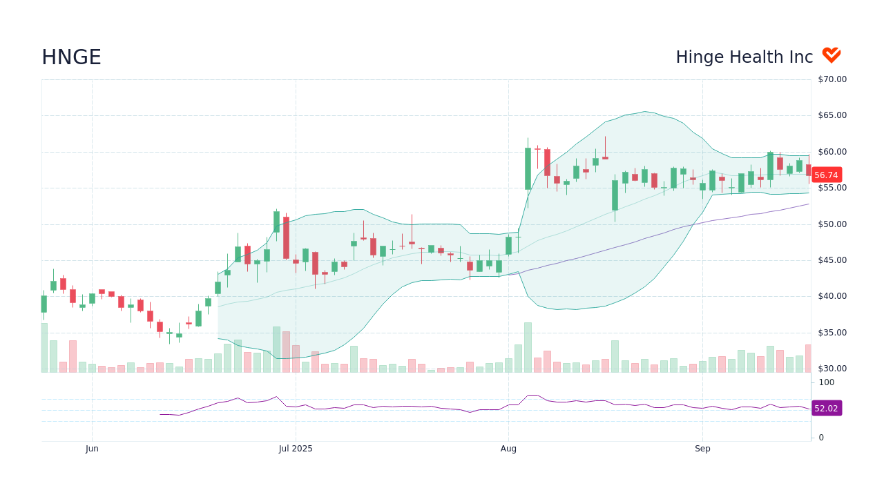 HNGE Stock Price - Hinge Health Inc Stock Candlestick Chart - StockScan