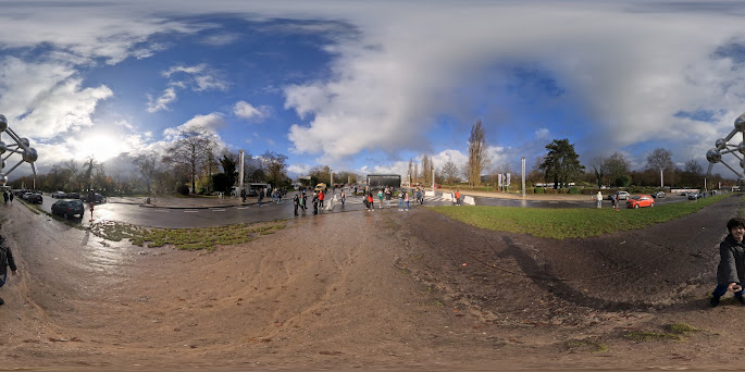 Vista para o Atomium