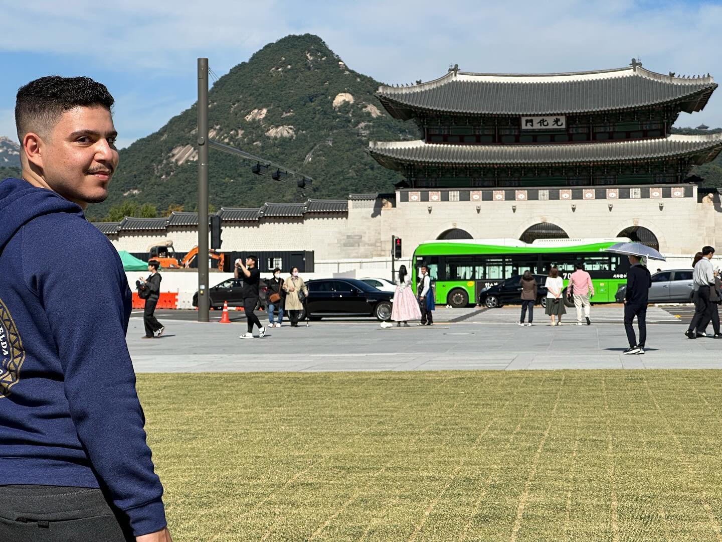 Chegando no Gyeongbokgung Palace