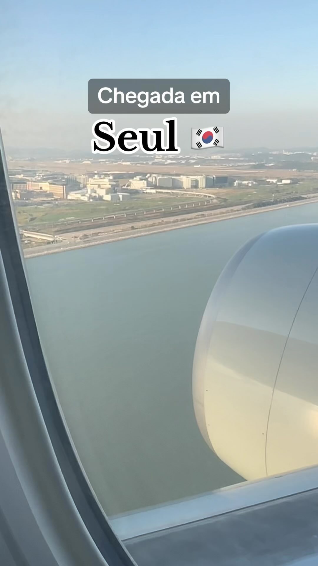 Chegada em Seul 🇰🇷 na Coréia do Sul, no aeroporto de Incheon, ainda precisa pegar um trem de uma hora para chegar na cidade