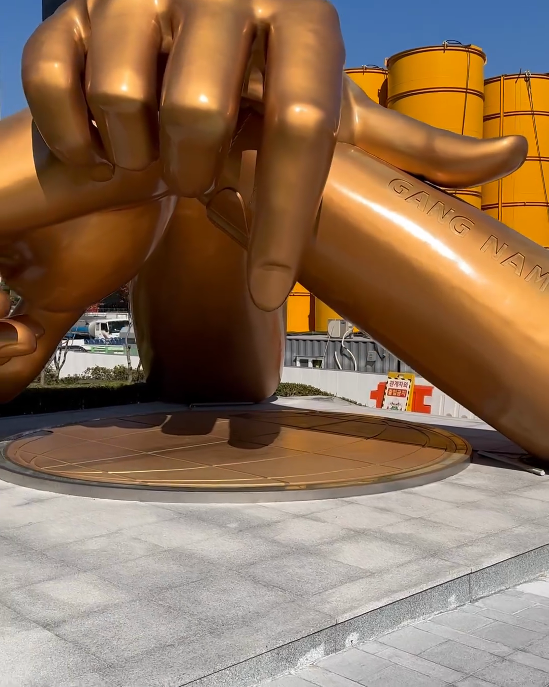 The Gangnam Style monument in front of Coex Mall in Gangnam, Seoul