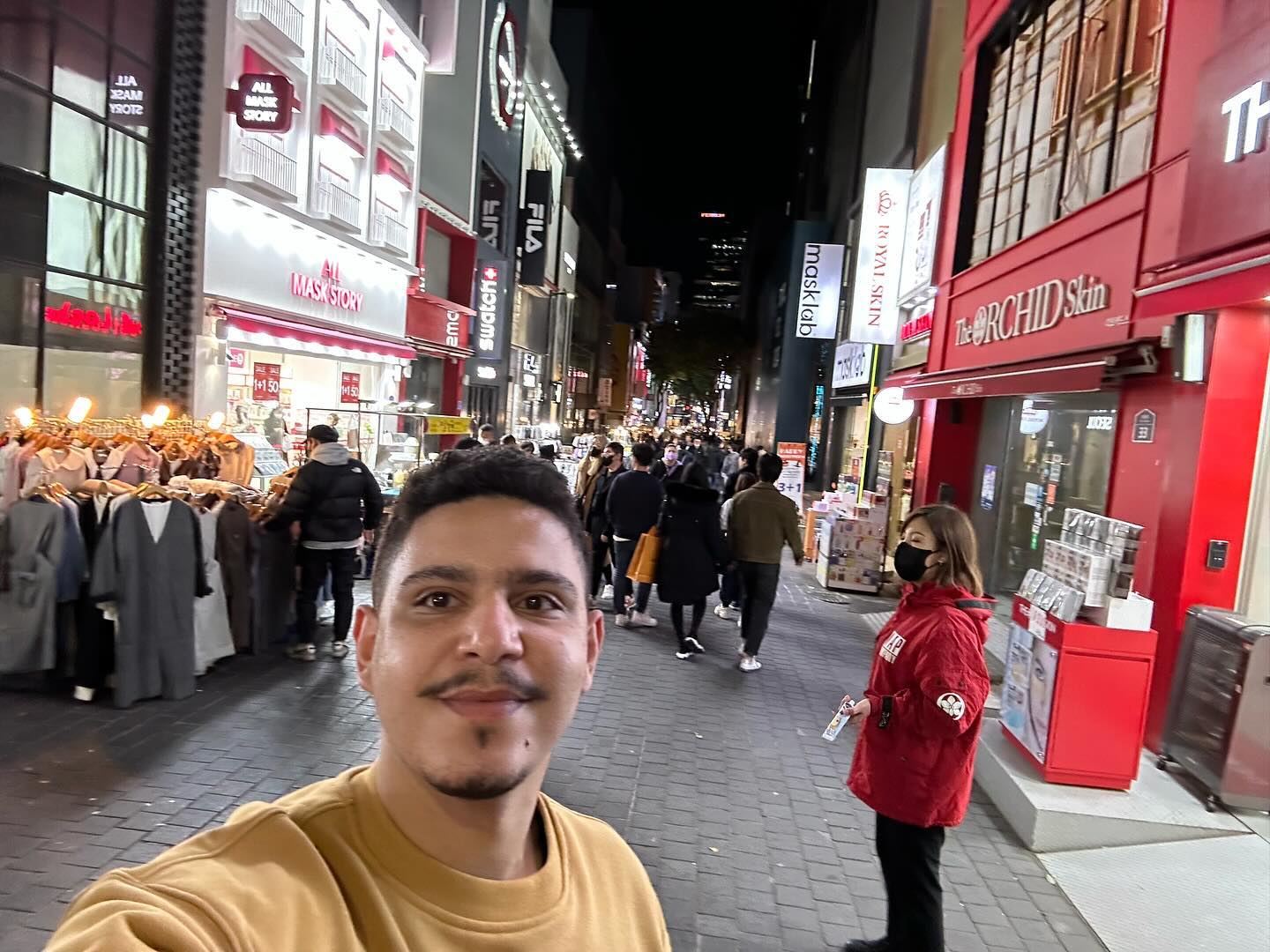 The famous Myeong-dong Street in Seoul