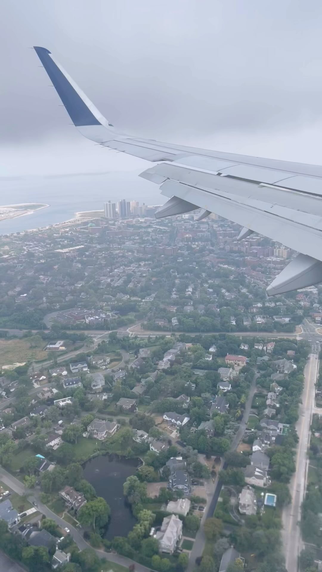 Arriving in New York, the airport is far from the city so you don't see anything iconic