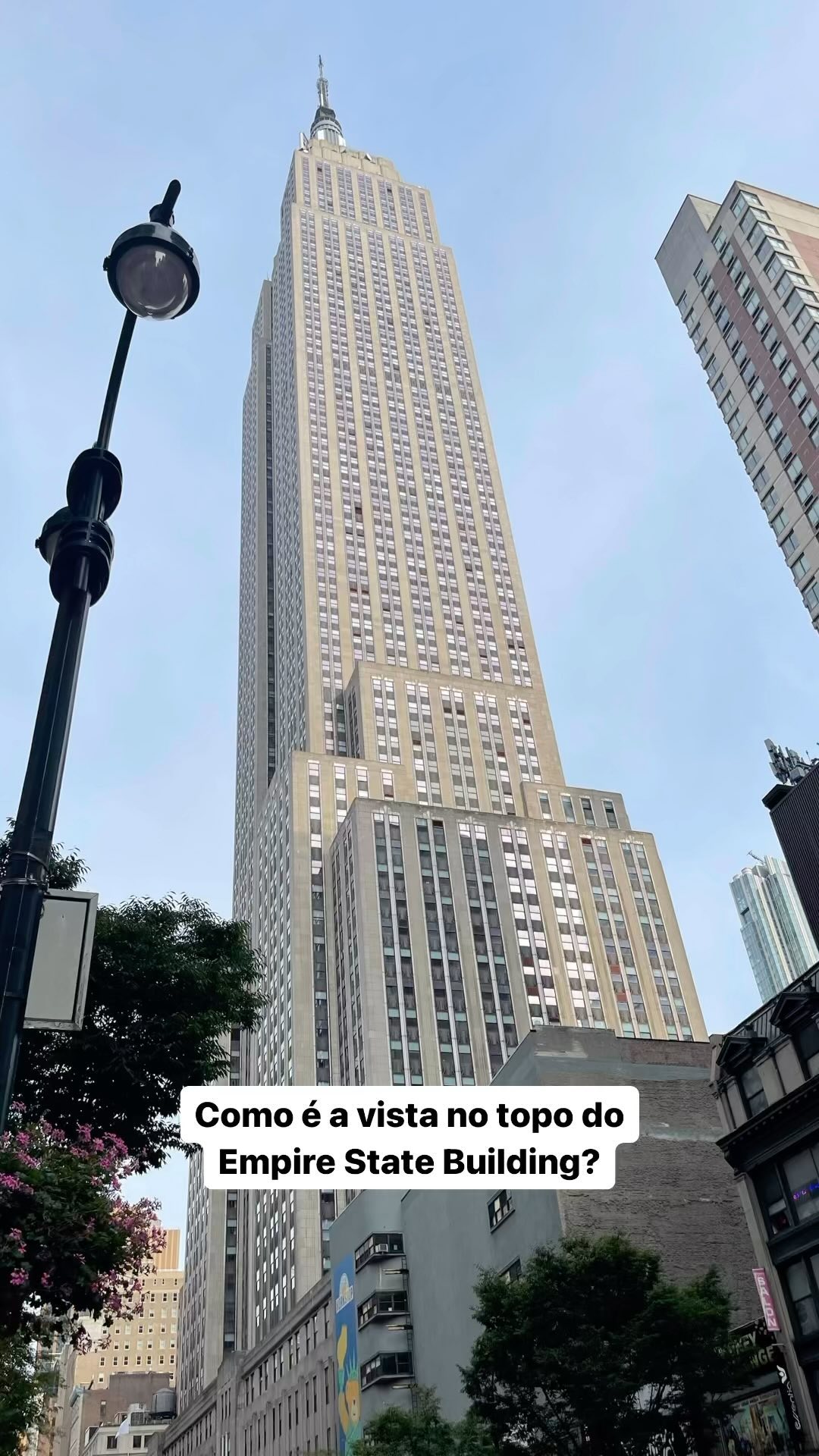 Como é a vista no topo do Empire State Building?