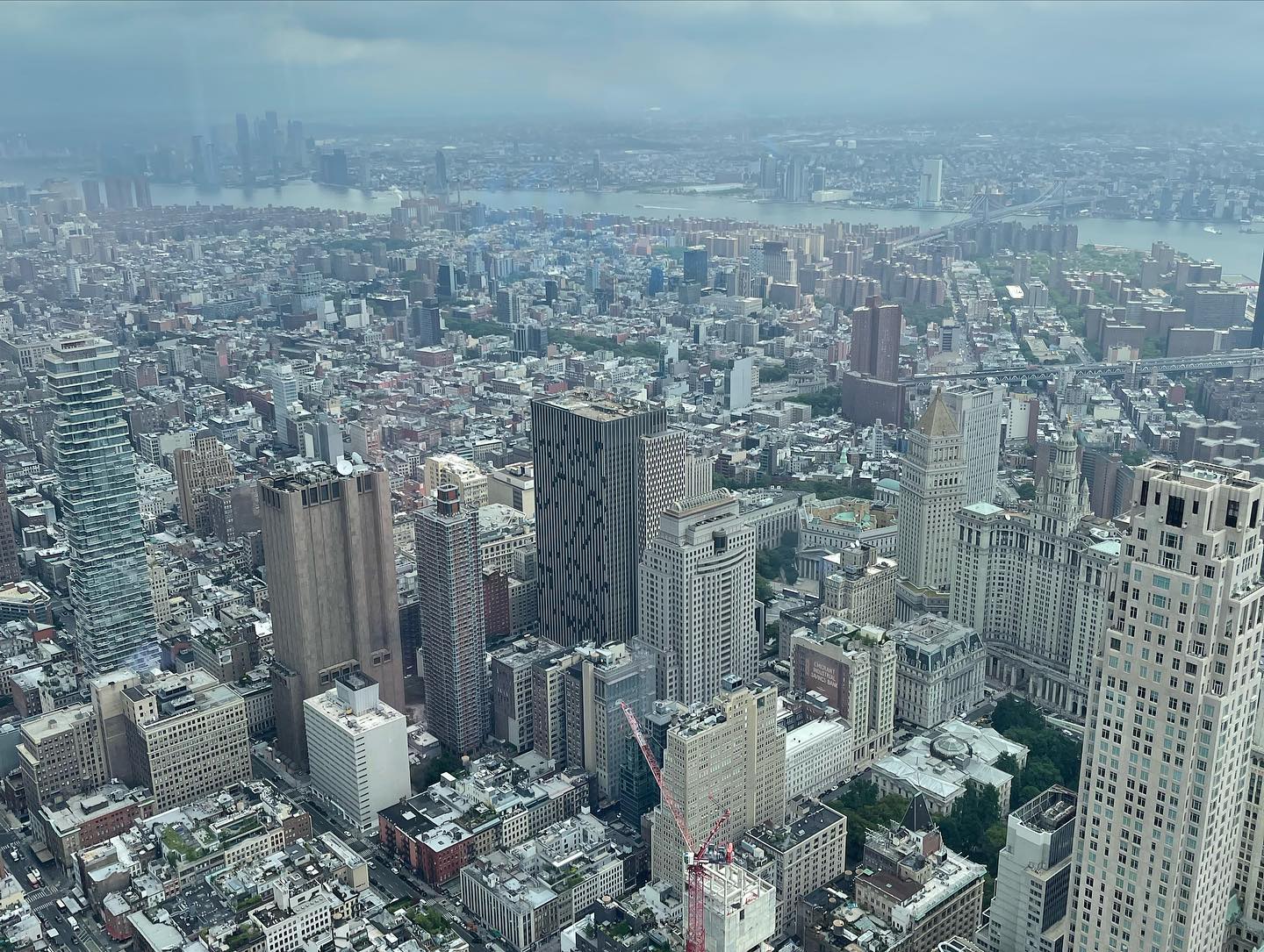 View of New York from the observation deck of One World Trade Center