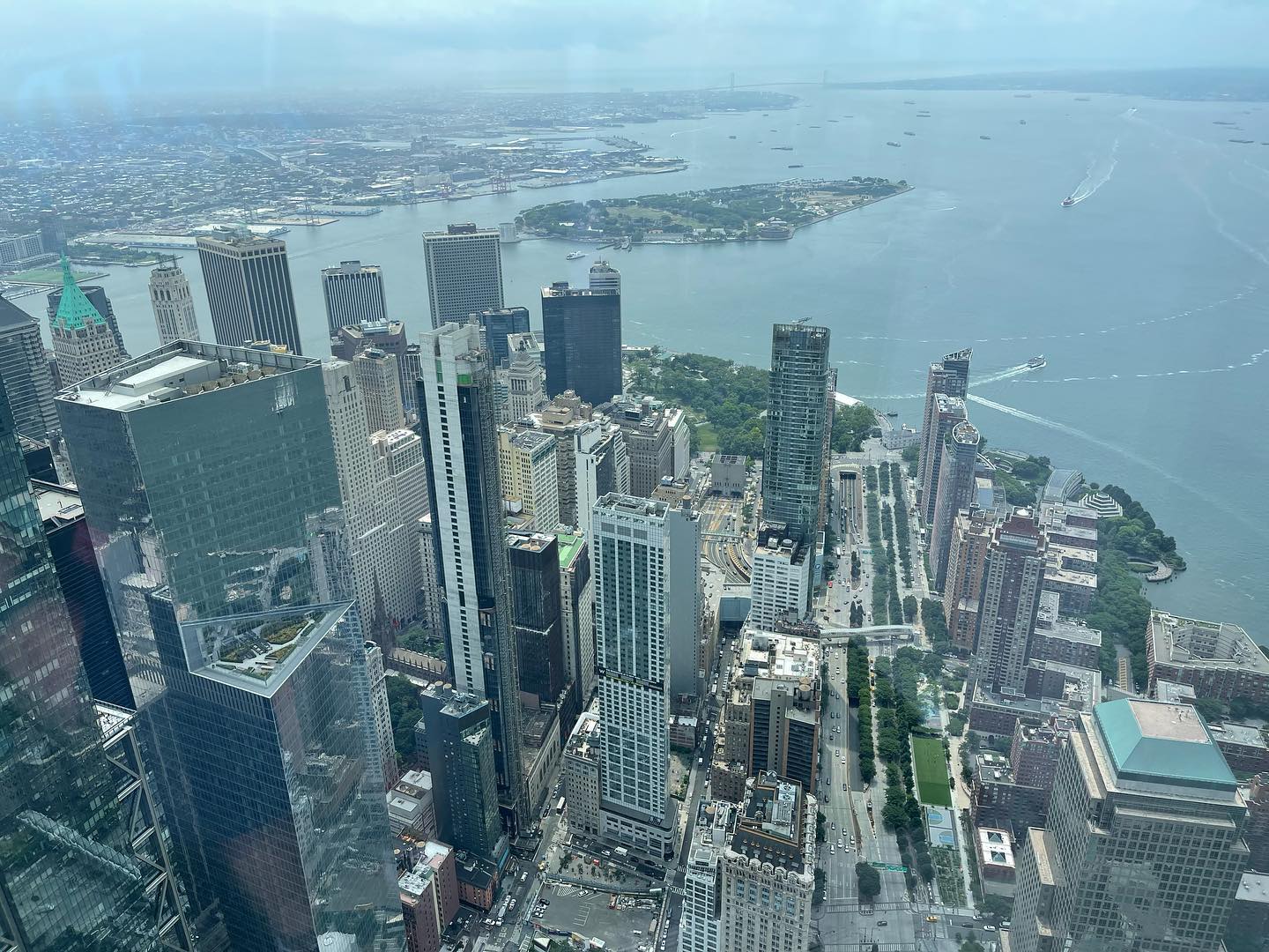 Vista de Nova York no mirante do One World Trade Center