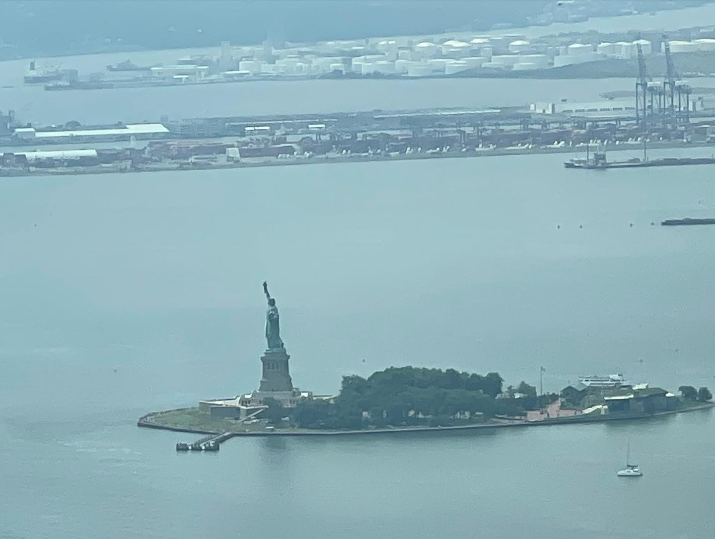 Vista de Nova York no mirante do One World Trade Center