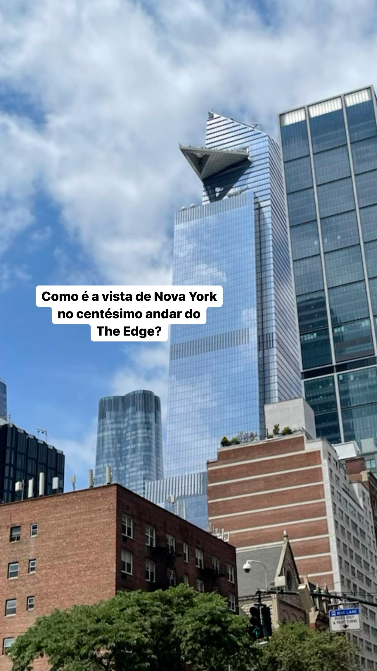 Como é a vista de Nova York no centésimo andar do The Edge?