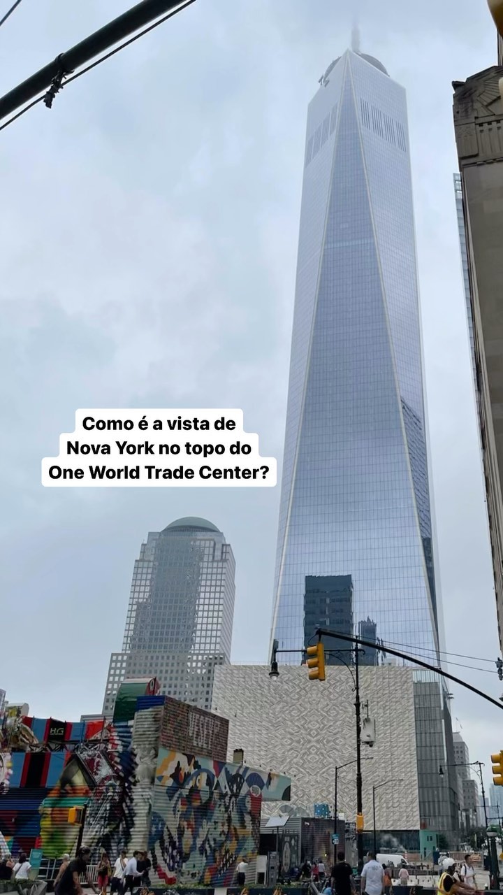 Como é a vista de Nova York no topo do One World Trade Center?