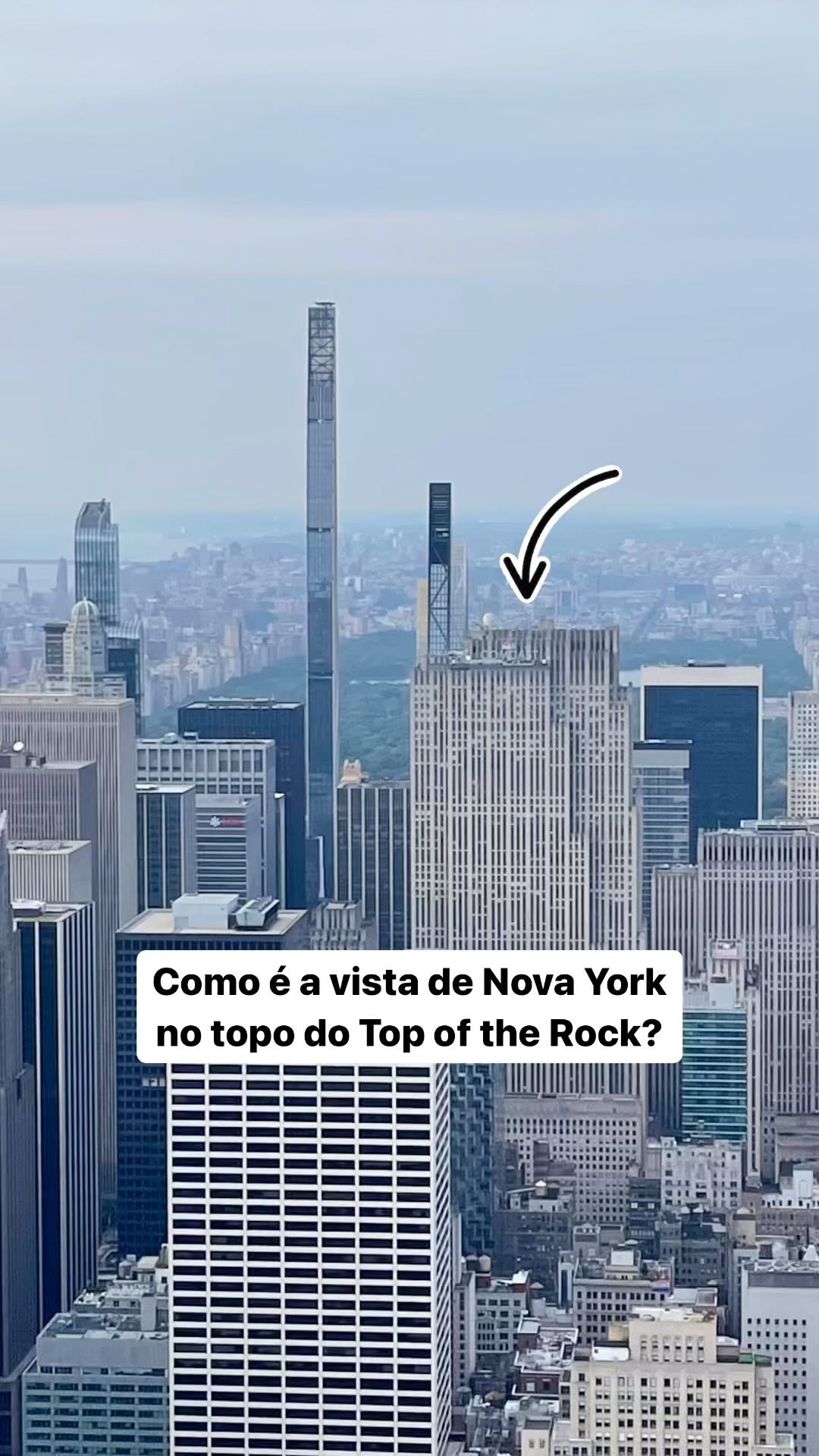 Como é a vista de Nova York no topo do Top of the Rock?