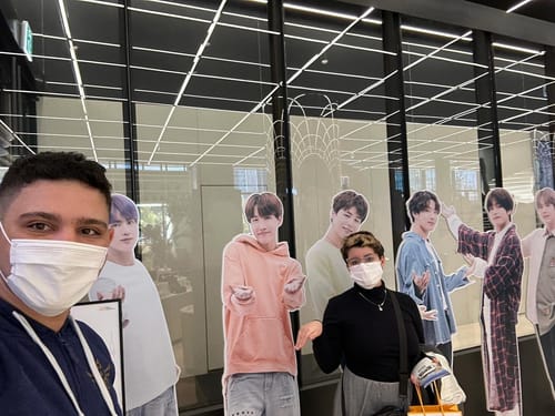 Of course, in the tourist center of Seoul there would be BTS