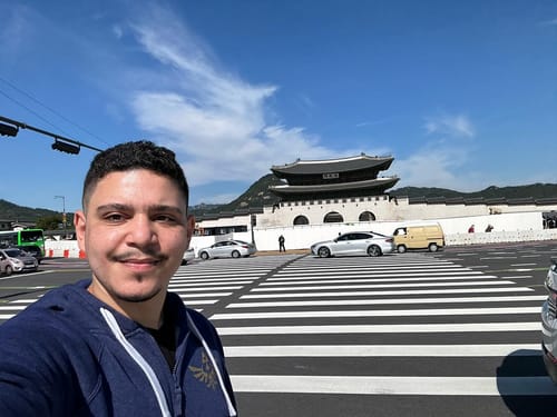 Chegando no Gyeongbokgung Palace