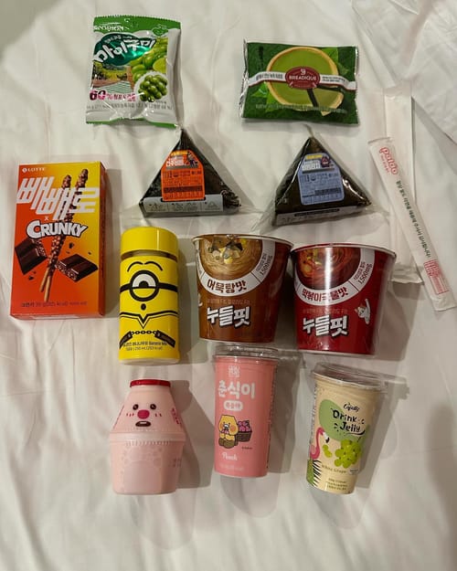 Korean snacks from my first day in Seoul