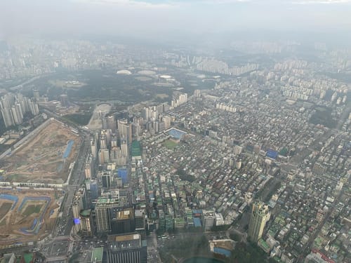 View of Seoul from the top of Seoul Sky/Lotte World Tower