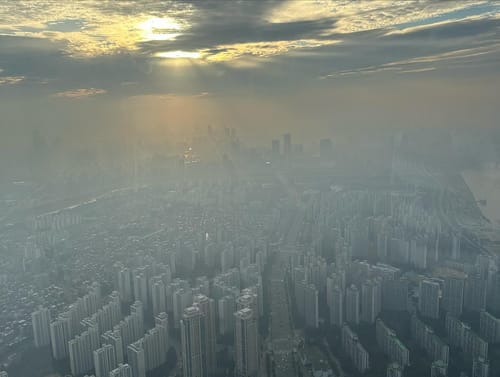 View of Seoul from the top of Seoul Sky/Lotte World Tower