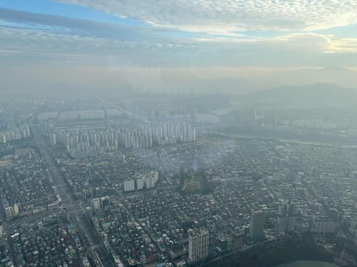 View of Seoul from the top of Seoul Sky/Lotte World Tower