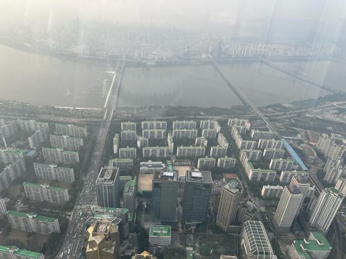 View of Seoul from the top of Seoul Sky/Lotte World Tower