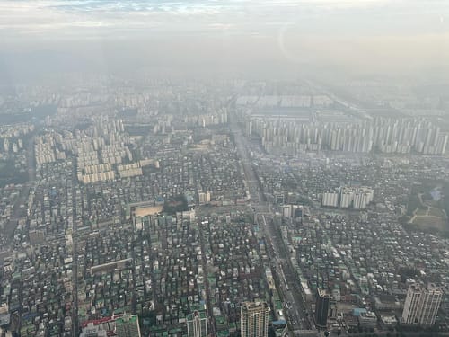 View of Seoul from the top of Seoul Sky/Lotte World Tower