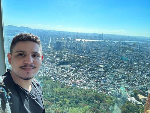 Vista de Seul no topo da N Seoul Tower