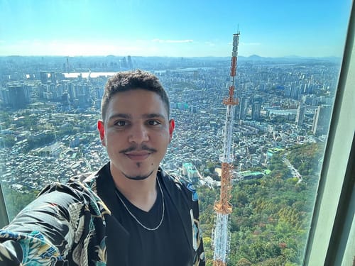 View of Seoul from the top of N Seoul Tower