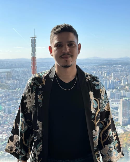 View of Seoul from the top of N Seoul Tower, vertical photos