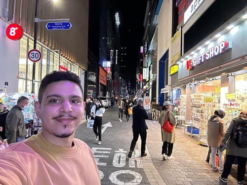 The famous Myeong-dong Street in Seoul