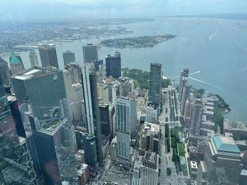 View of New York from the observation deck of One World Trade Center