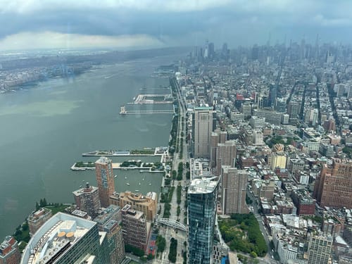 View of New York from the observation deck of One World Trade Center