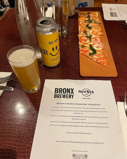 Degustação de cerveja no Hard Rock Café New York