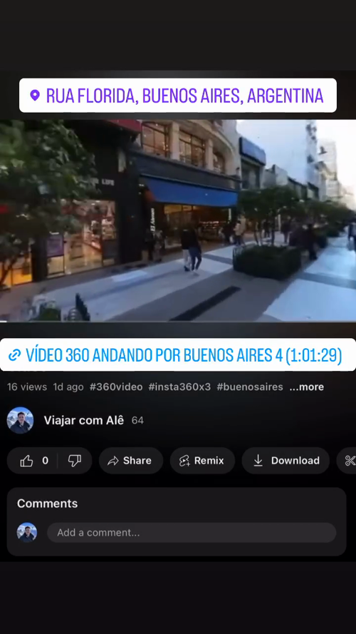 360 Video Walking Through Buenos Aires - Part 4