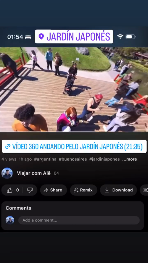 Vídeo 360 andando pelo Jardín Japonés